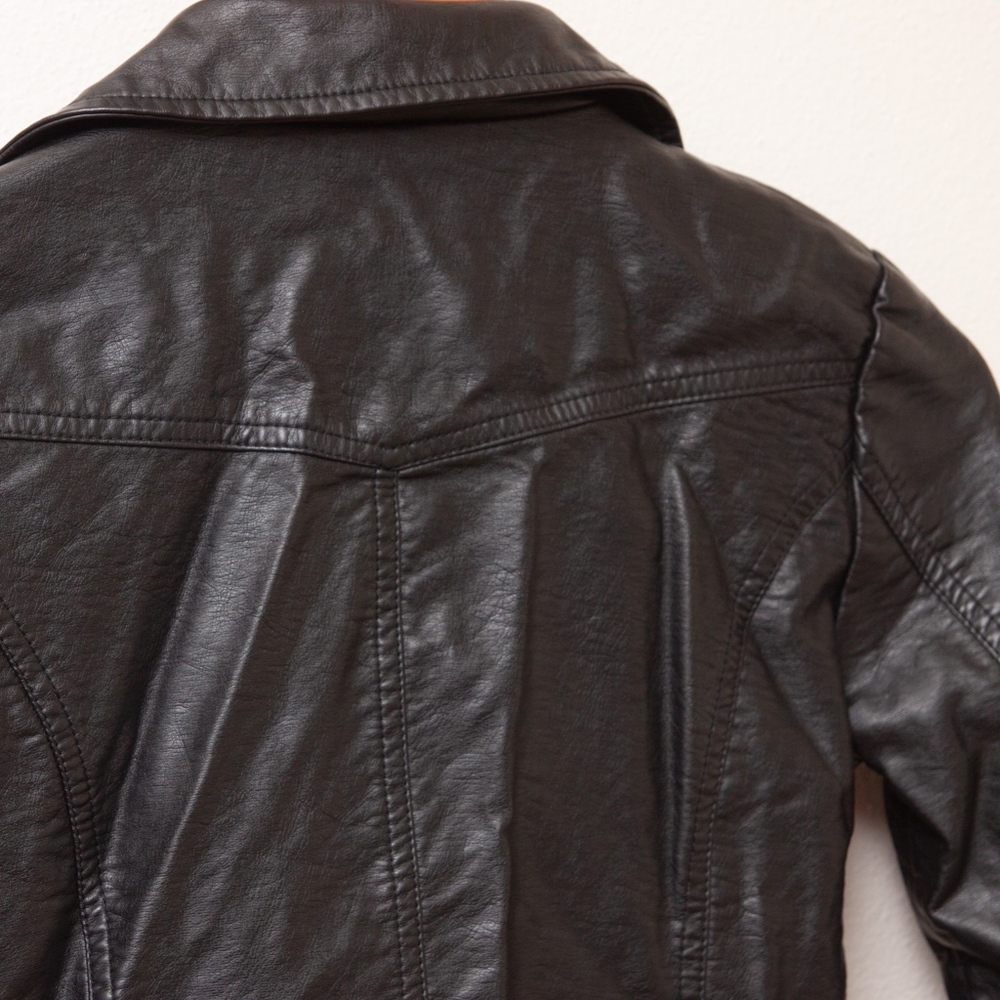 Girls Faux Leather Jacket - Picture 4 of 5